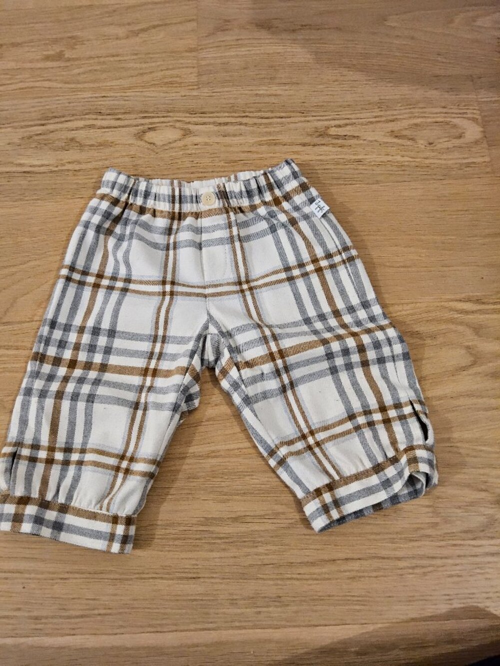 Il gufo plaid pants size 12 months